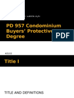 PD 957 Condominium Buyers' Protective Degree