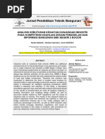 Analisis Kebutuhan Kegiatan Kunjungan Industri Pada Kompetensi Keahlian Desain Pemodelan Dan Informasi Bangunan SMK Negeri 2 Bogor