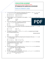 Pair of Straightlines (JR Mains+Eamcet Assignment For Weekend 25th Sep)