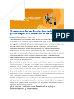 15 Razones Por Las Que Excel Es Imprescindible en La Gestión Empresarial y Financiera de Las Empresas