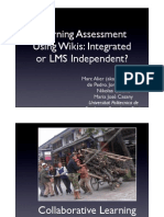 Learning Assessment Using Wikis: Integrated or LMS Independent?