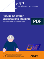 Refuge Chamber Expectations Training: Information Circular/2009