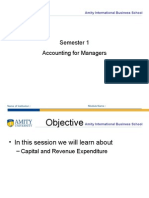 Semester 1 Accounting For Managers: Amity International Business School