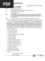 Carta Del Residente de Obras Al Representante