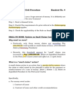 Handout No. 4 - Introduction To Civil Procedure (Small Claims)