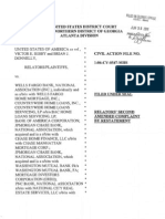 United States of America Ex Rei., Victor E. Bibby and Brian J. Donnelly, Vs Wells Fargo, Country Wide, Bank of America, Jpmorgan Chase, Et Al