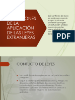 Limitaciones de La Aplicación de Las Leyes Extranjeras