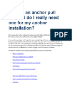 What Is An Anchor Pull Test and Do I Really Need One For My Anchor Installation