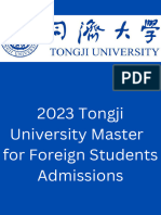 2023-Tongji University Master For Foreign Students Admissions