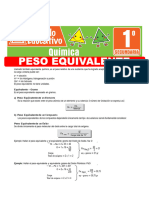 Peso Equivalente para Primer Grado de Secundaria