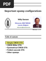 Important Opamp Configurations: Willy Sansen