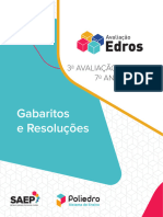 3 Avaliação Edros 2023 - 7º Ano - Resolução