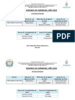 Horario de Exámenes Iii - 2023