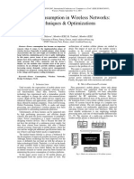 Power Consumption in Wireless Networks: Techniques & Optimizations