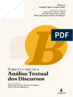 Coleção O Que É e o Que Faz - Volume 2 - Análise Textual Dos Discursos