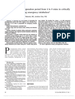 Extending The Preoxygenation Period From 4 To 8 Mins in Critically Ill Patients Undergoing Emergency Intubation