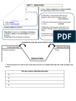 Vocabulary Worksheet Education 1bac