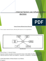 Internal and External Factors Affects HR, Job Desription ND Specialization