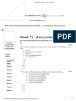 Psychology of Learning - Unit 14 - Week 12