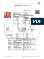 Course Result Slip