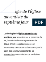 Théologie de L'église Adventiste Du Septième Jour - Wikipédia