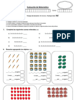 Evaluacion Sumas Reiteradas, Tercero Básico