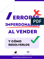 7 Errores Al Vender y Como Resolverlos Reto 30 Dias Vendedores