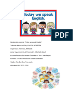 Proyecto de Inglés - Today We Speak English