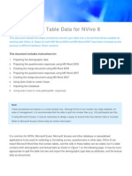 Preparing Your Table Data For NVivo 8