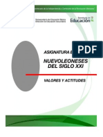 Programa de Nuevoleoneses Del Siglo XXI, Valores y Actitudes 2011-2012