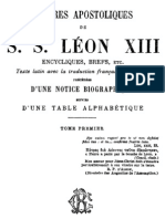 Lettres Apostoliques de S.S.leon XIII - (Tome 1)