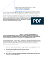 Transferencias Del Sector Eléctrico A La Generación Eólica y Solar