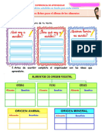 D2 A1 FICHA Escribimos Fichas para El Álbum de Los Alimentos