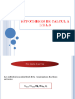 Hypothèses de Calcul ELS