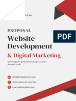 Maroon and White Minimalist Modern Website Development and Digital Marketing Proposal