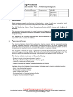 VAL 220 Cleaning Validation Master Plan Veterinary Biologicals