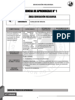 Experiencia 1 Separata 2022 Religion 5TH 3er Trim