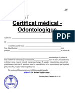 Certificat Médical Dentaire