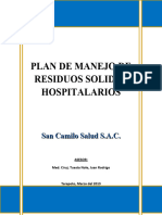 Plan de Manejo de Residuos Solidos Hospitalarios