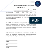 Consentimiento Informado para Evaluación Psicológica