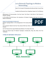 Network Topology in Modern Networking