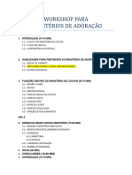 Workshop para Ministérios de Louvor (Agenda)