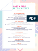 Menu 2022 Family Fun High Tea Buffet at Sedap Restaurant