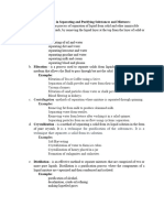 Different Processes in Separating and Purifying Substances and Mixtures