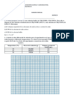 Examen Parcial Fisicoquímica 2 (Laboratorio) UNMSM - IQ