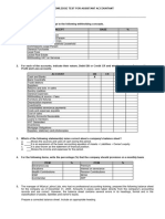 Accounting Assistant Test