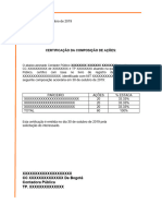 Modelo de Certificação de Composição Acionária