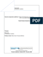 Tarefa Prática 3.1 Período Outubro 2019 - Fevereiro 2020