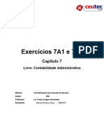 Exercícios 7A1 e 7B1: Capítulo 7