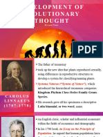 Development of Evolutionary Thought